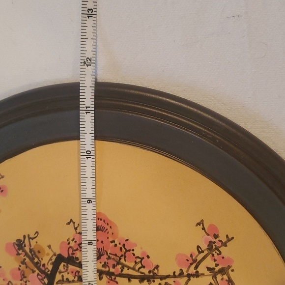 Vintage Oriental Art Hand Painted ~ 11.5" on Hard Surface with Easel. - Picture 2 of 7